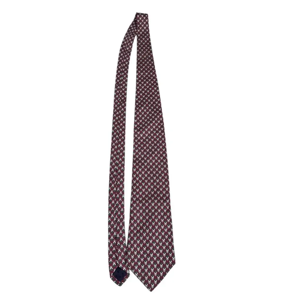 Geoffrey Beene Silk Tie USA Made Diamond Pattern Italian Fabric Classic